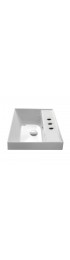 Bathroom Sinks| Nameeks Teorema White Ceramic Drop-In Square Modern Bathroom Sink with Overflow Drain (17.7-in x 17.7-in) - TT47944