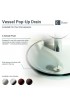 Bathroom Sinks| Rene Bronze Tempered Glass Vessel Round Modern Bathroom Sink with Faucet Drain Included (16.5-in x 16.5-in) - YD50520