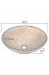 Bathroom Sinks| Rene Bronze Tempered Glass Vessel Round Modern Bathroom Sink with Faucet Drain Included (16.5-in x 16.5-in) - YD50520