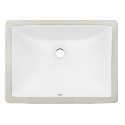 Bathroom Sinks| Ticor Belfast White Undermount Rectangular Traditional Bathroom Sink with Overflow Drain (12.75-in x 18-in) - XE67654