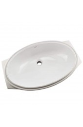 Bathroom Sinks| TOTO Cotton White Undermount Oval Transitional Bathroom Sink with Overflow Drain (14.9375-in x 23.25-in) - GL28148