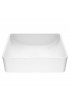 Bathroom Sinks| VIGO Amaryllis Matte White Matte Stone Vessel Rectangular Modern Bathroom Sink (19.75-in x 14.375-in) - OY35415