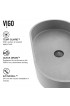 Bathroom Sinks| VIGO Concreto Stone Gray Concrete Vessel Oval Modern Bathroom Sink (13.75-in x 23.625-in) - LQ14855