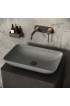 Bathroom Sinks| VIGO Concreto Stone Gray Concrete Vessel Rectangular Modern Bathroom Sink (14.5-in x 22.25-in) - DR22224