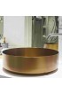 Bathroom Sinks| WELLFOR HY Vessel Sink Brushed Brass Stainless Steel Vessel Round Modern Bathroom Sink (15.75-in x 15.75-in) - HY54698