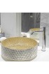 Bathroom Sinks| WELLFOR HY Vessel Sink Gold Tempered Glass Vessel Round Modern Bathroom Sink (15.55-in x 15.55-in) - QV21209