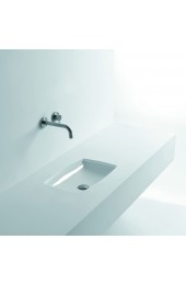 Bathroom Sinks| WS Bath Collections H10 WSBC Ceramic White Ceramic Undermount Rectangular Modern Bathroom Sink (15.7-in x 12.6-in) - UP01283