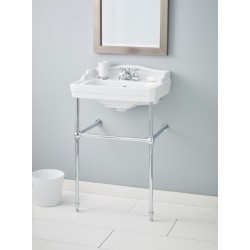 Console Sinks| Cheviot Essex 36.5-in H White/Chrome Stainless Steel Wall-mount Console Sink with Base (18-in x 24-in) - TP20494