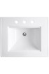 Console Sinks| KOHLER Memoirs 8.625-in H White Fireclay Wall-mount Console Sink Top (24.5-in x 20.5-in) - QI72850