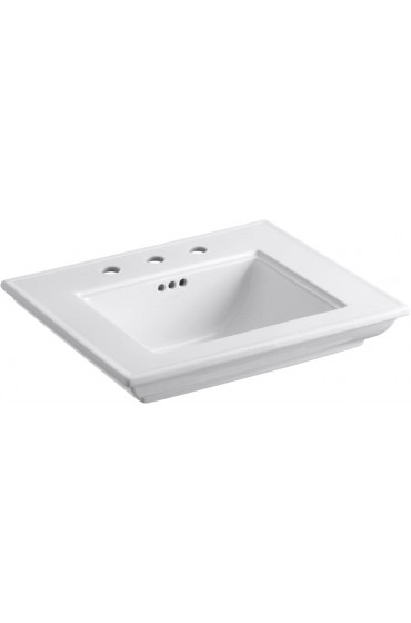 Console Sinks| KOHLER Memoirs 8.625-in H White Fireclay Wall-mount Console Sink Top (24.5-in x 20.5-in) - QI72850