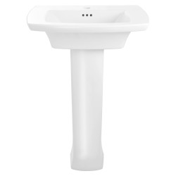 Pedestal Sinks| American Standard Edgemere 35.625-in H White Fire Clay Modern Pedestal Sink Combo (19.5-in x 25-in) - WJ98590