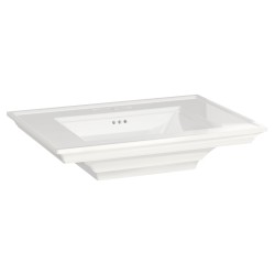 Pedestal Sinks| American Standard Town square s 2.375-in H White Fire Clay Traditional Pedestal Sink Top (22.5-in x 30-in) - PA13170