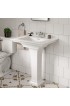 Pedestal Sinks| American Standard Town square s 35.1875-in H White Fire Clay Traditional Pedestal Sink Combo (22.5-in x 30-in) - EG61395