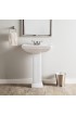 Pedestal Sinks| AquaSource 33.6-in H White Vitreous China Transitional Pedestal Sink Combo (18.74-in x 22-in) - VC93569