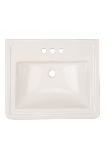 Pedestal Sinks| AquaSource 33.6-in H White Vitreous China Transitional Pedestal Sink Combo (18.74-in x 22-in) - VC93569