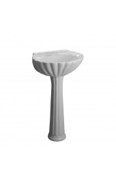 Pedestal Sinks| Barclay Bali 35.375-in H White Vitreous China Modern Pedestal Sink Combo (16.5-in x 19-in) - RJ41418