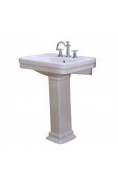 Pedestal Sinks| Barclay Sussex 550 34.5-in H White Vitreous China Traditional Pedestal Sink Combo (18.125-in x 21.625-in) - SB76626