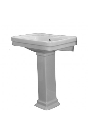 Pedestal Sinks| Barclay Sussex 550 34.5-in H White Vitreous China Traditional Pedestal Sink Combo (18.125-in x 21.625-in) - LZ88825