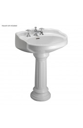 Pedestal Sinks| Barclay Victoria 36.5-in H White Vitreous China Modern Pedestal Sink Combo (21.75-in x 26-in) - RA14222