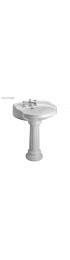 Pedestal Sinks| Barclay Victoria 36.5-in H White Vitreous China Modern Pedestal Sink Combo (21.75-in x 26-in) - RA14222