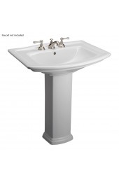 Pedestal Sinks| Barclay Washington 33.5-in H White Vitreous China Modern Pedestal Sink Combo (21.25-in x 30-in) - PV32270