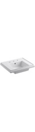 Pedestal Sinks| KOHLER Tresham 7.31-in H White Fire Clay Traditional Pedestal Sink Top (18.13-in x 19.5-in) - XD53066