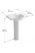 Pedestal Sinks| KOHLER Veer 35.5-in H White Vitreous China Traditional Pedestal Sink Combo (24-in x 24-in) - XE09437