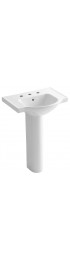 Pedestal Sinks| KOHLER Veer 35.5-in H White Vitreous China Traditional Pedestal Sink Combo (24-in x 24-in) - CR23376