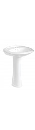 Pedestal Sinks| Mansfield Maverick 33-in H White Vitreous China Transitional Pedestal Sink Combo (21.5-in x 24-in) - UI96738