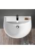 Pedestal Sinks| Nameeks Bella 32.1-in H White Composite Modern Pedestal Sink Combo (19.5-in x 23.7-in) - BN30148