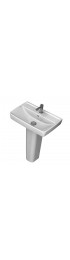 Pedestal Sinks| Nameeks Duru 30.12-in H White Composite Modern Pedestal Sink Combo (16-in x 22.62-in) - WE81771