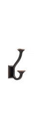 Decorative Wall Hooks| Brainerd 1-Hook 2.9331-in x 4.8937-in H Bronze with Copper Highlights Decorative Wall Hook (35-lb Capacity) - MQ62705