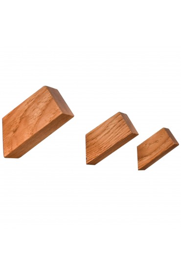 Decorative Wall Hooks| emark 3-Pack 3-Hook 1.25-in x 1.25-in H Hickory Decorative Wall Hook (25-lb Capacity) - QC10749