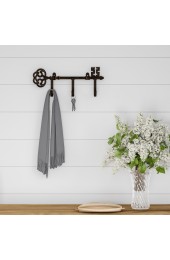 Decorative Wall Hooks| Hastings Home 3-Hook 13.25-in x 5.25-in H Rustic Brown Decorative Wall Hook (2-lb Capacity) - IW43164