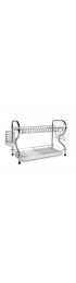 Countertop Organizers| Better Chef 22-in W x 10-in L x 16-in H Metal Dish Rack and Drip Tray - XM81835