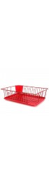 Countertop Organizers| MegaChef 13.5-in W x 17.5-in L x 5.5-in H Metal Dish Rack and Drip Tray - VC03589