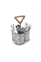 Countertop Organizers| Mind Reader Mind Reader Brushed Galvanized 3 Section Utensil Holder, Cutlery Holder, Flatware, Silverware Organizer, Forks, Spoons, Knives, Utensil Caddy, Multi-Purpose Holder, Perfect for Silverware, Office Supplies, Silver - CM707