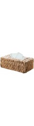 Countertop Organizers| Vintiquewise Wicker Water Hyacinth Tissue Box Cover Rectangle - DH57614