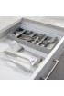 Drawer Organizers| Kitchen Details 15.75-in x 6.22-in Plastic Silverware Insert Drawer Organizer - YN52263