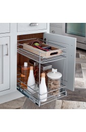 Pantry Organizers| ClosetMaid 12.09-in W x 18-in H 2-Tier Pull Out Metal Soft Close Cabinet Organizer - ZV08349