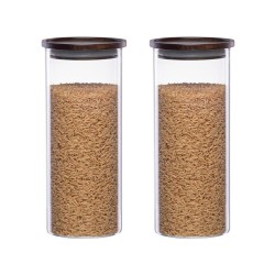 Pantry Organizers| Essos 2 Piece Multisize Borosilicate Glass Food Storage Container - WV42553