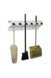 Pantry Organizers| Ex-Cell Kaiser 34-in W x 7.5-in H Door/Wall Mount Metal Mop and Broom Holder - JO19542