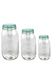Pantry Organizers| General Store Hollydale 3 Piece Multisize Tempered Glass Canning Jar - GK66583