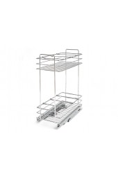 Pantry Organizers| NewAge Products Home Cabinet 12in 2-Tier Steel Soft Close Pull Out Baskets and Organizers - DW44986