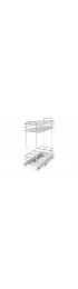 Pantry Organizers| NewAge Products Home Cabinet 12in 2-Tier Steel Soft Close Pull Out Baskets and Organizers - DW44986