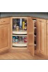 Pantry Organizers| Rev-A-Shelf 1-Tier Plastic Full Circle Cabinet Lazy Susan - UN60879