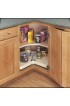 Pantry Organizers| Rev-A-Shelf 1-Tier Plastic Kidney Cabinet Lazy Susan - DH65101