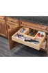 Pantry Organizers| Rev-A-Shelf 27.56-in W x 6.5-in H 1-Tier Pull Out Wood Soft Close Under-sink Organizer - VE45577
