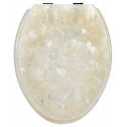 Toilet Seats| Design Trends Capice Mother Of Pearl Elongated Toilet Seat - PP97223