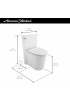 Toilets| American Standard Studio s White Elongated Chair Height 2-piece WaterSense Toilet 12-in Rough-In Size (Ada Compliant) - MI51163